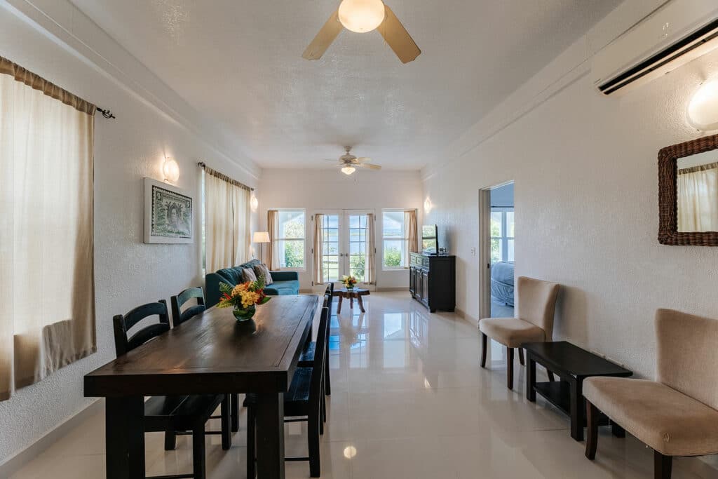 The inside of a ground unit by the lagoon side