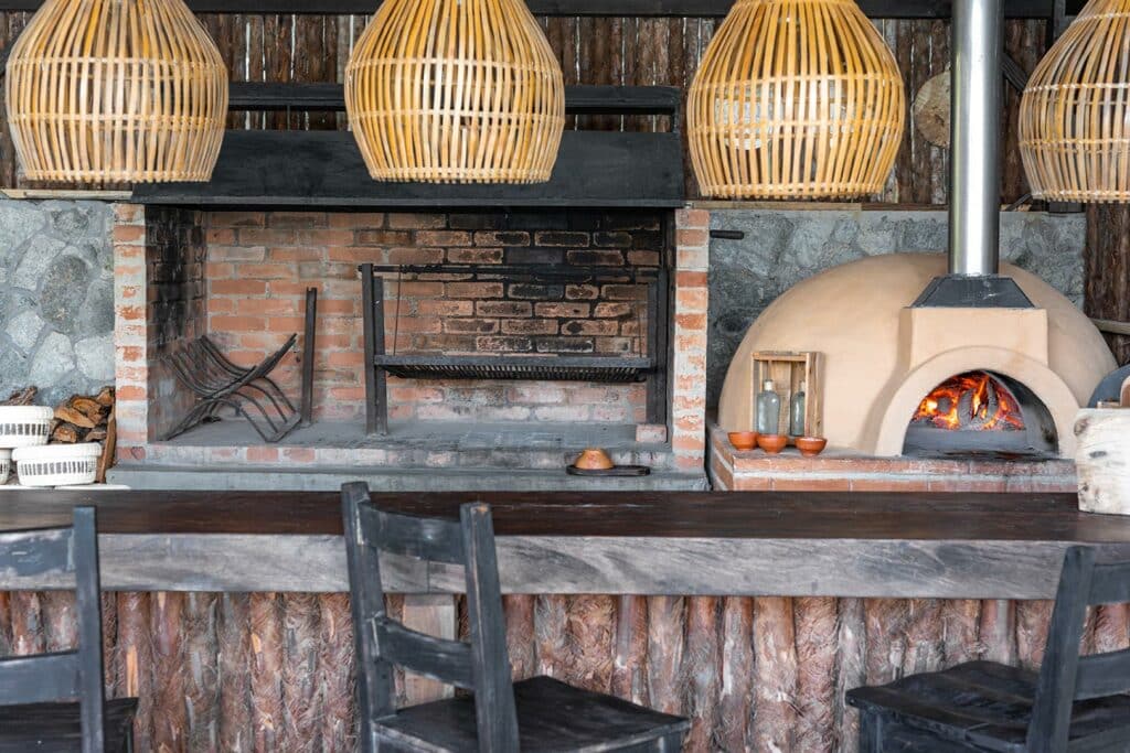 The fire wood oven at Don Tonito's Pizzaria