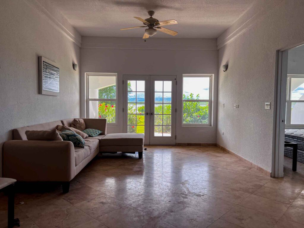 Inside one of the lagoon side units being listed for sale at Umaya Resort