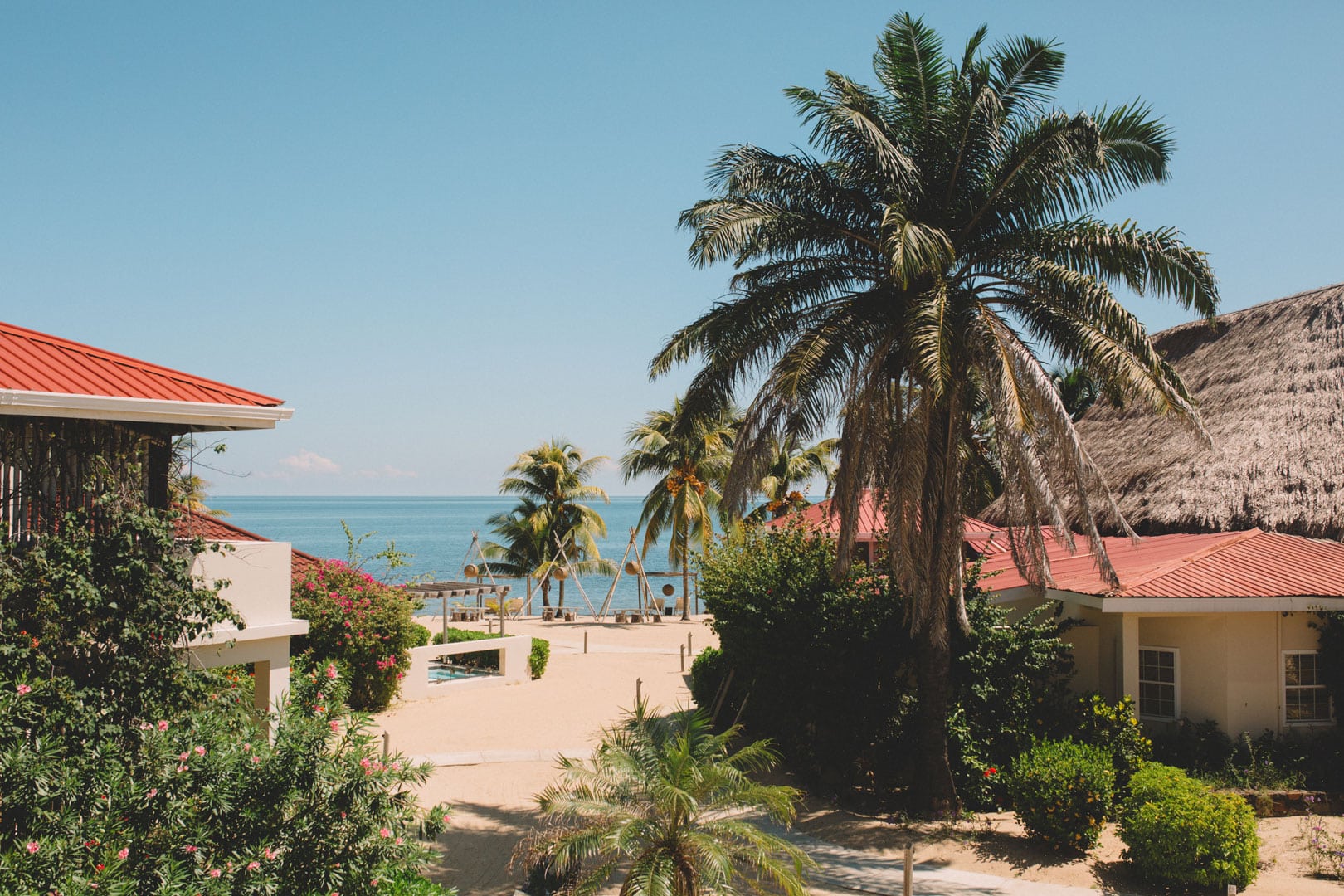 The beach at the Jaguar Reef Lodge