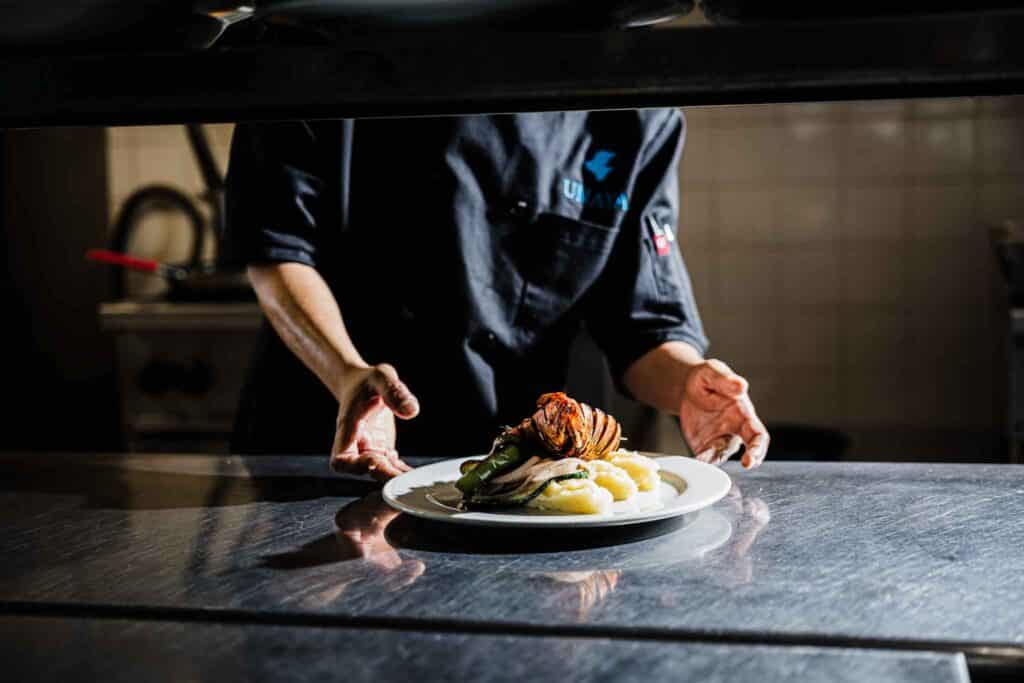 Plated food at Restaurante Laguna